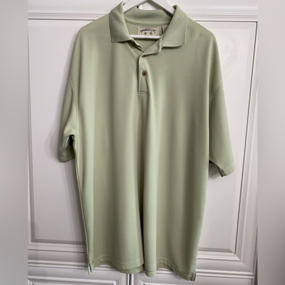 Bamboo Cay Mens Size XL Soft Green Polo Shirt Golf Shirt Tennis Cool Athleisure